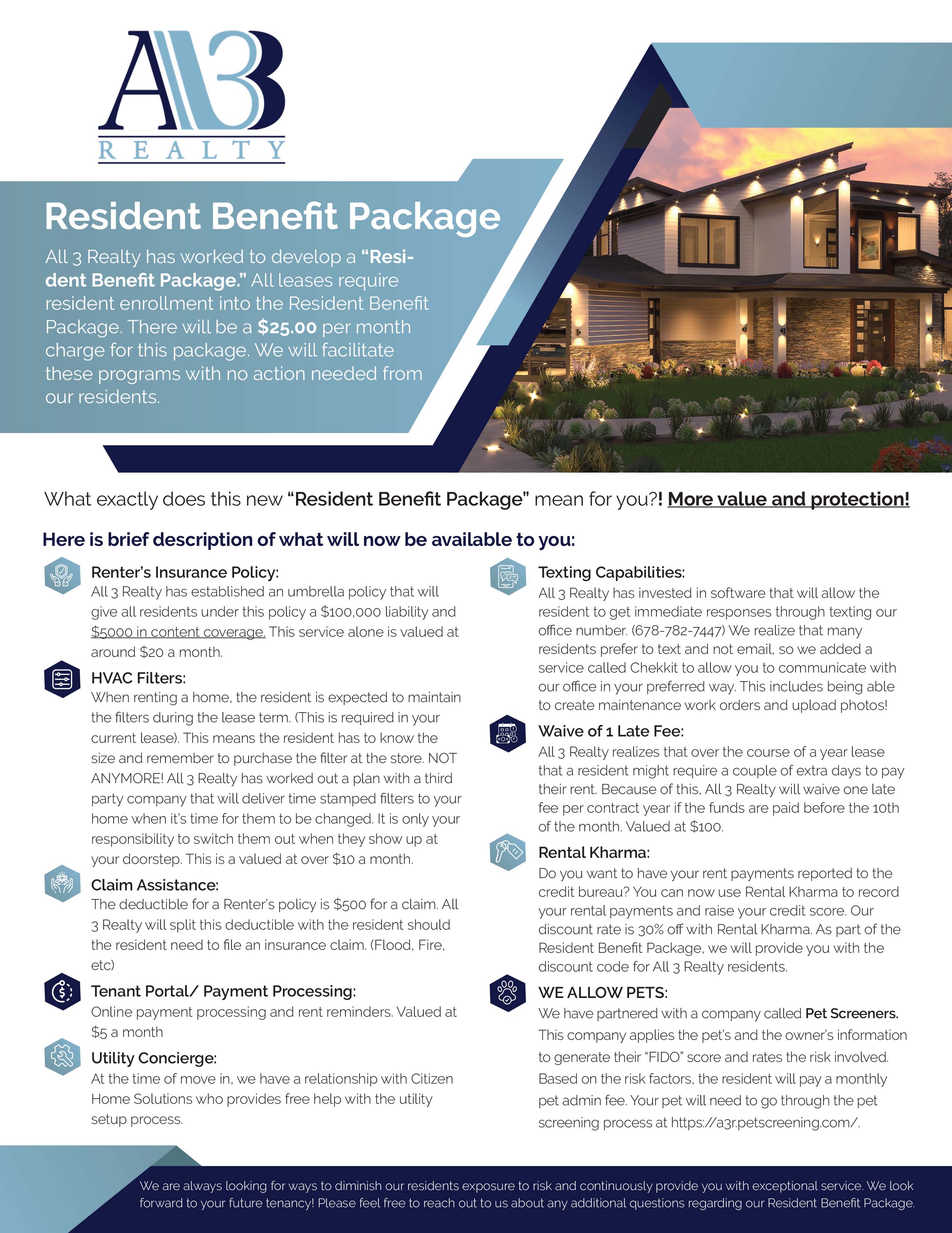 Resident Benefits Package Flyer